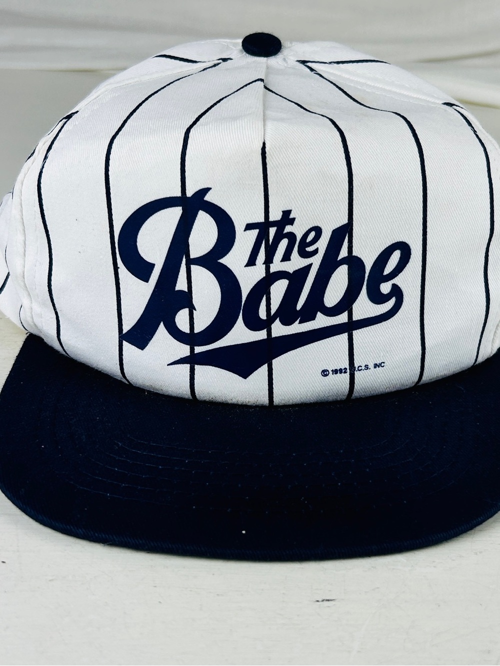 The Babe vintage 1992 movie promo Pinstripe Baseball Cap - Navy & White